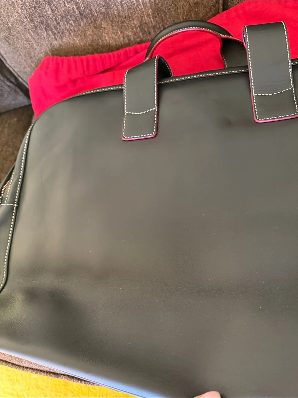 Ferrari Black Duffel with Red Trim and Yellow Emblem